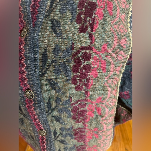 Vintage Wool Fair Isle Button Down Sweater - Picture 2 of 5